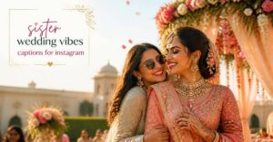 sister wedding vibes captions for instagram